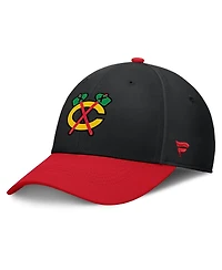 Fanatics Men's Black/Red Chicago Blackhawks Authentic Pro Rink Flex Hat