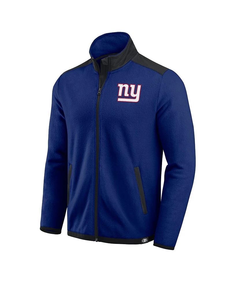 Fanatics Men's Royal New York Giants Color Block Polar Fleece Full-Zip Jacket