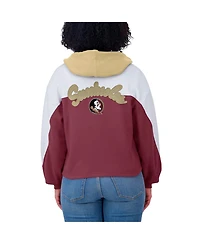 Wear by Erin Andrews Women's Garnet Florida State Seminoles Color-Block Full-Zip Hoodie