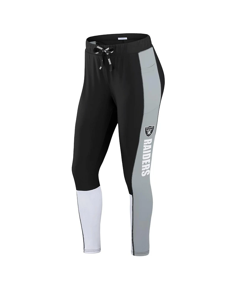 Wear by Erin Andrews Women's Las Vegas Raiders Color-block Leggings