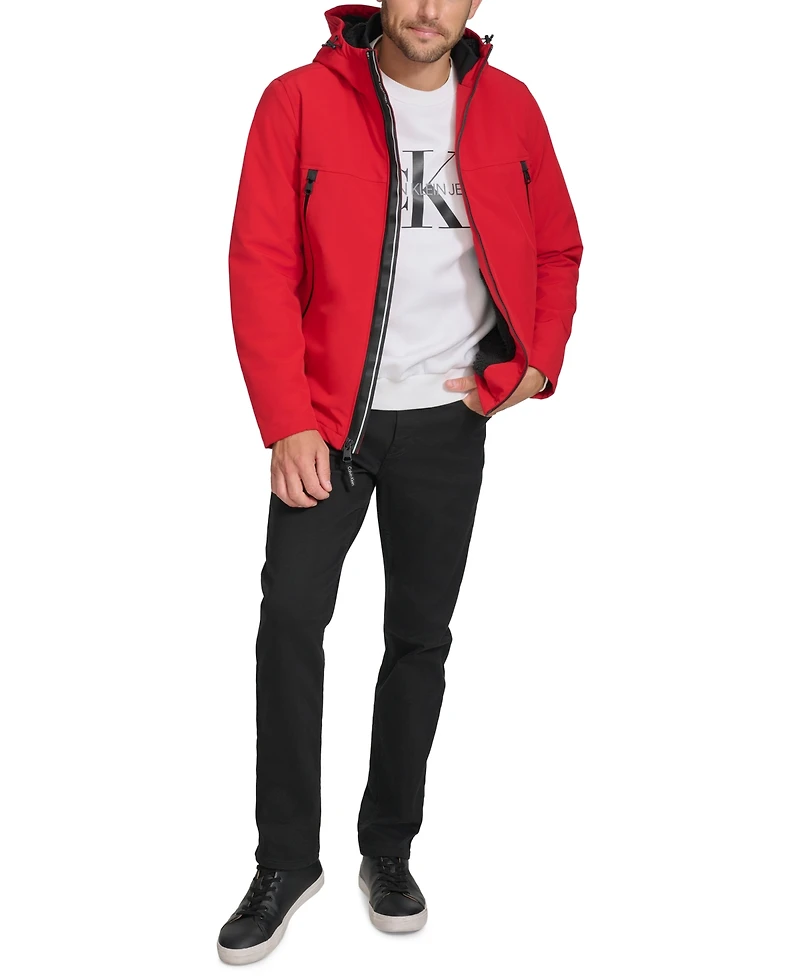 Calvin Klein Men's Sherpa Lined Infinite Stretch Soft Shell Jacket