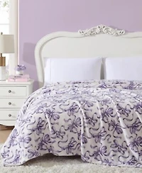 Betsey Johnson Ballet Bows Ultra Soft Plush Fleece Blanket