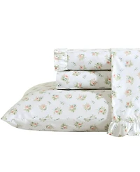 Laura Ashley 200-Thread Count Cotton Percale 2-Pc. Pillowcase Pair, King