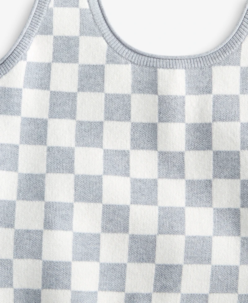 State of Day Women's Checkered Loungewear Bralette Short Set, Exclusively at Macy's