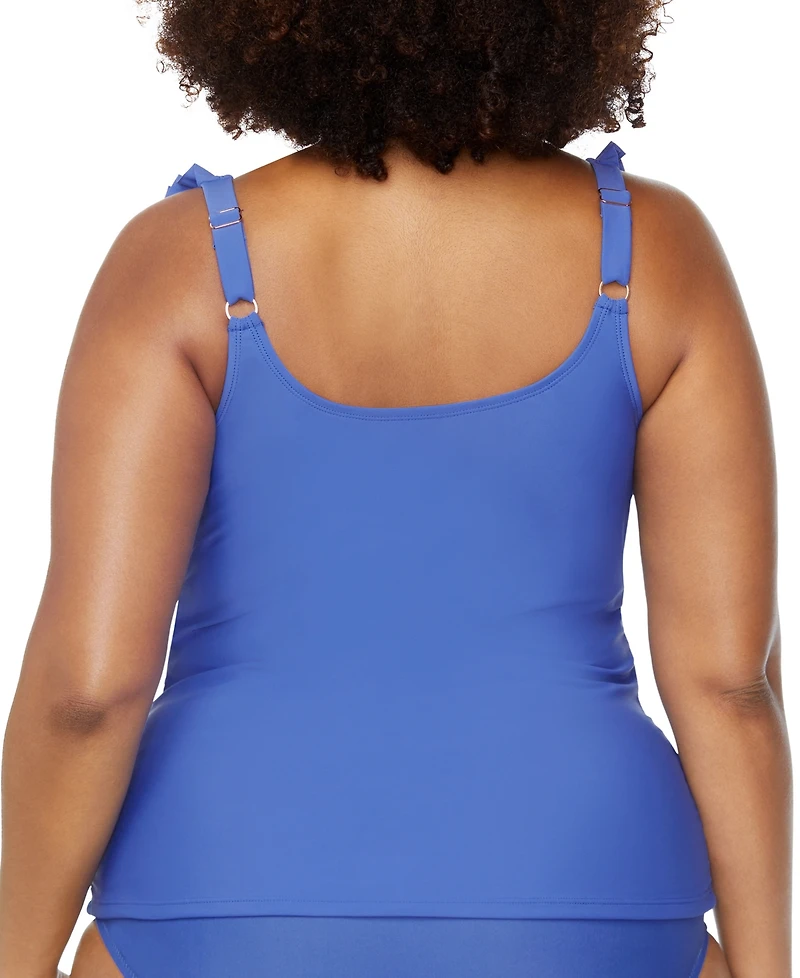 Raisins Curve Trendy Plus Andressa Ruffle-Trim Tankini