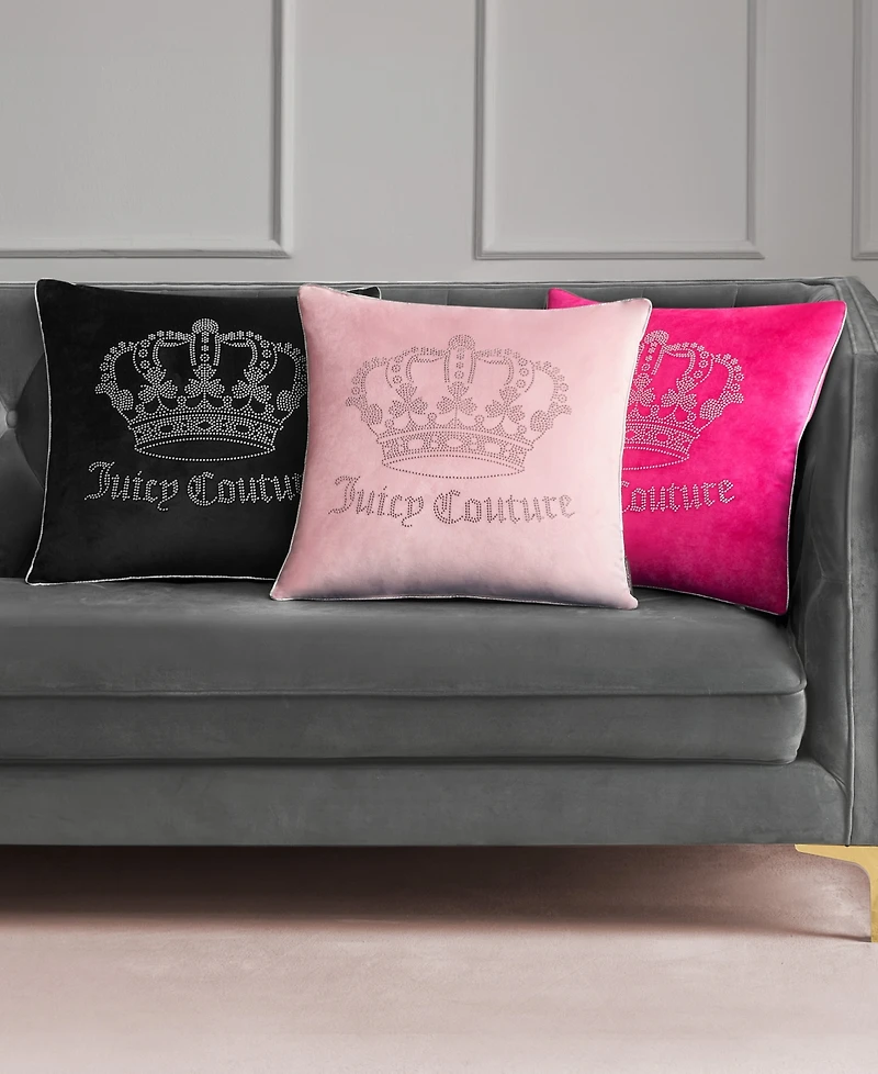 Juicy Couture Velvet Novelty Decorative Pillow, 20" x 20"
