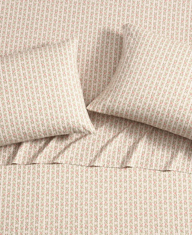 Laura Ashley 200-Thread Cotton 3 -Pc. Sheet Set, Twin Xl
