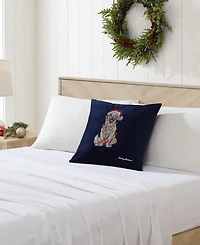 Tommy Bahama Home Holiday Retriever Felt Decorative Pillow, 20" x 20"