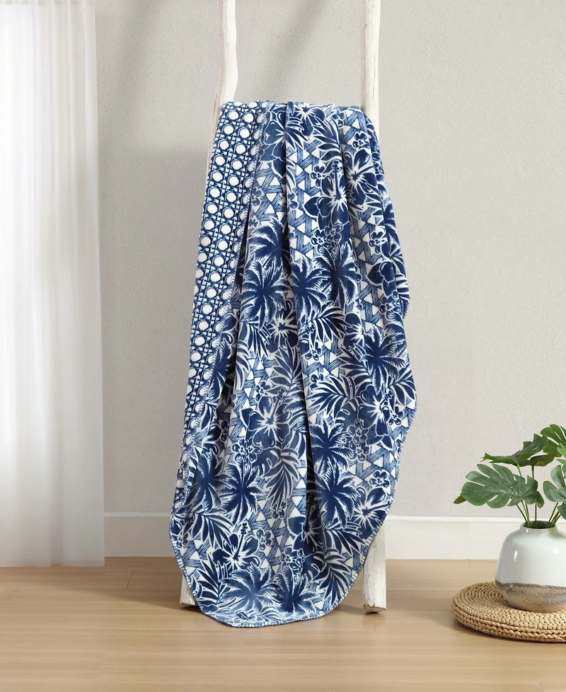 Closeout! Tommy Bahama Home Lanikai Fronds Flannel Blanket