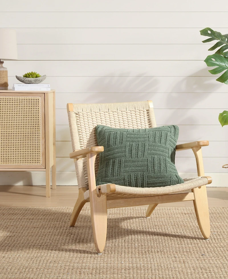 Tommy Bahama Home Chain Basket Knit Decorative Pillow, 20" x