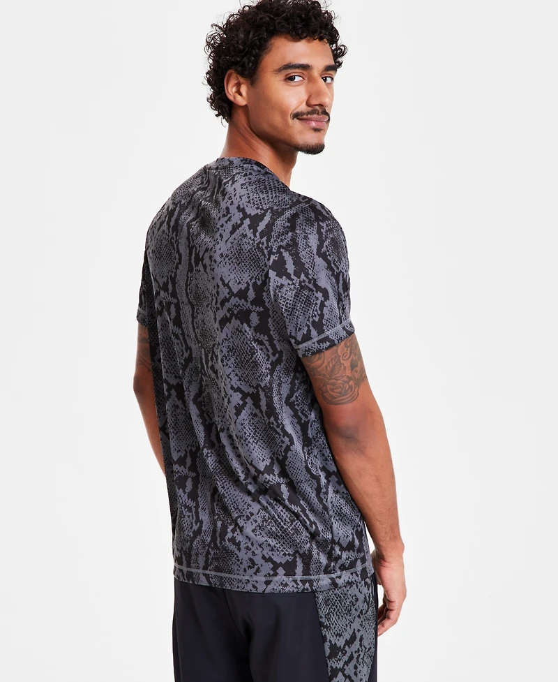 Reebok Men's Snake Aop Train Crewneck T-Shirt