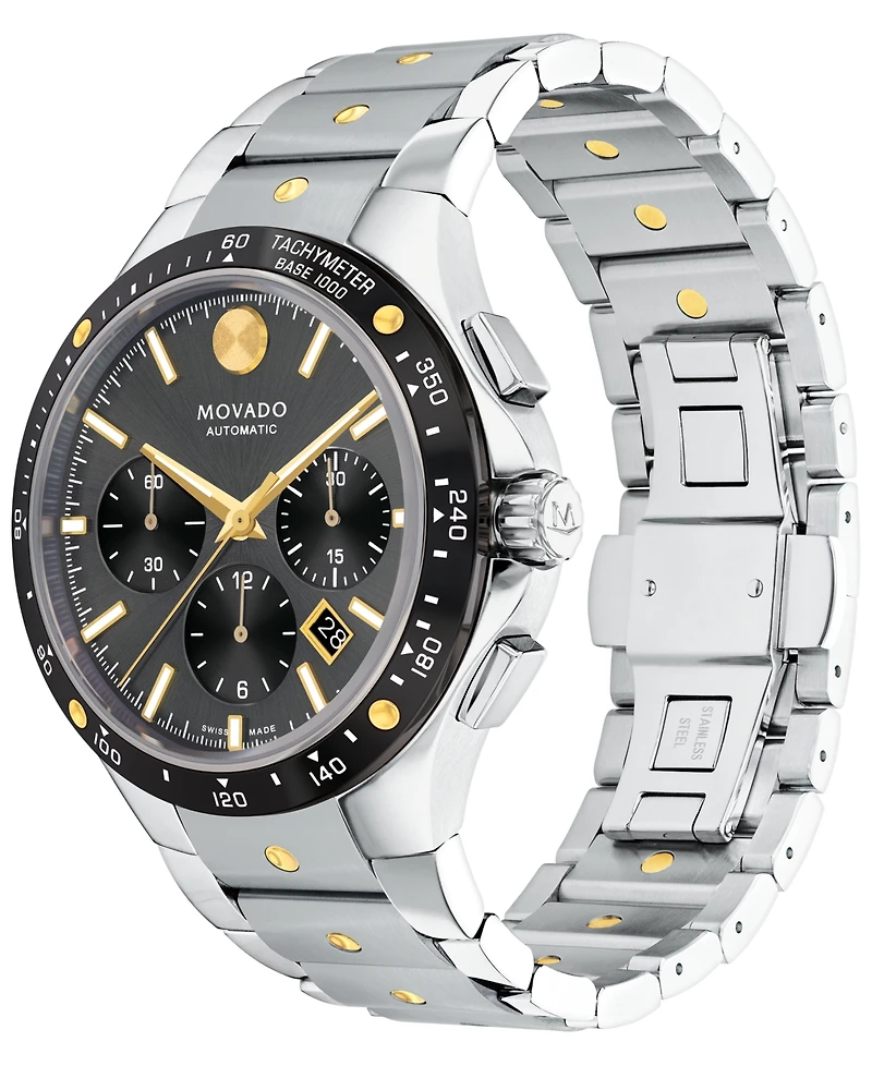 Movado Men's Alta S.e. Swiss Automatic-Chronograph Stainless Steel Watch, 43mm