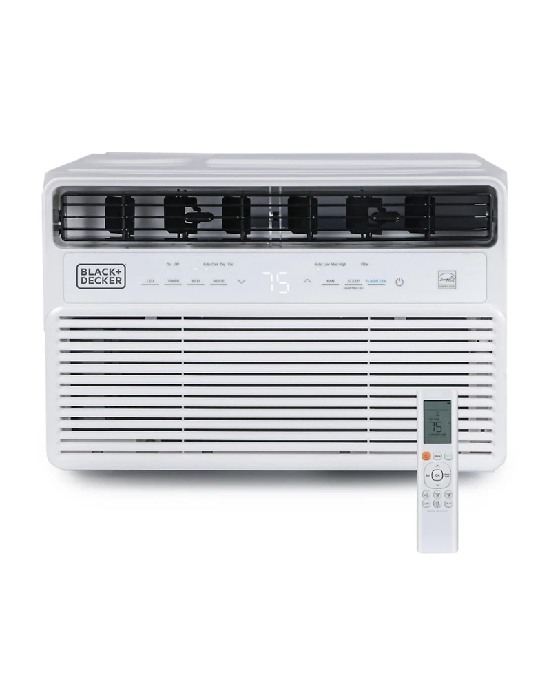 Black+Decker 10,000 Btu Inverter Window Air Conditioner Units for Up To 450 Sq. Ft., Energy Star Rated with Remote Control