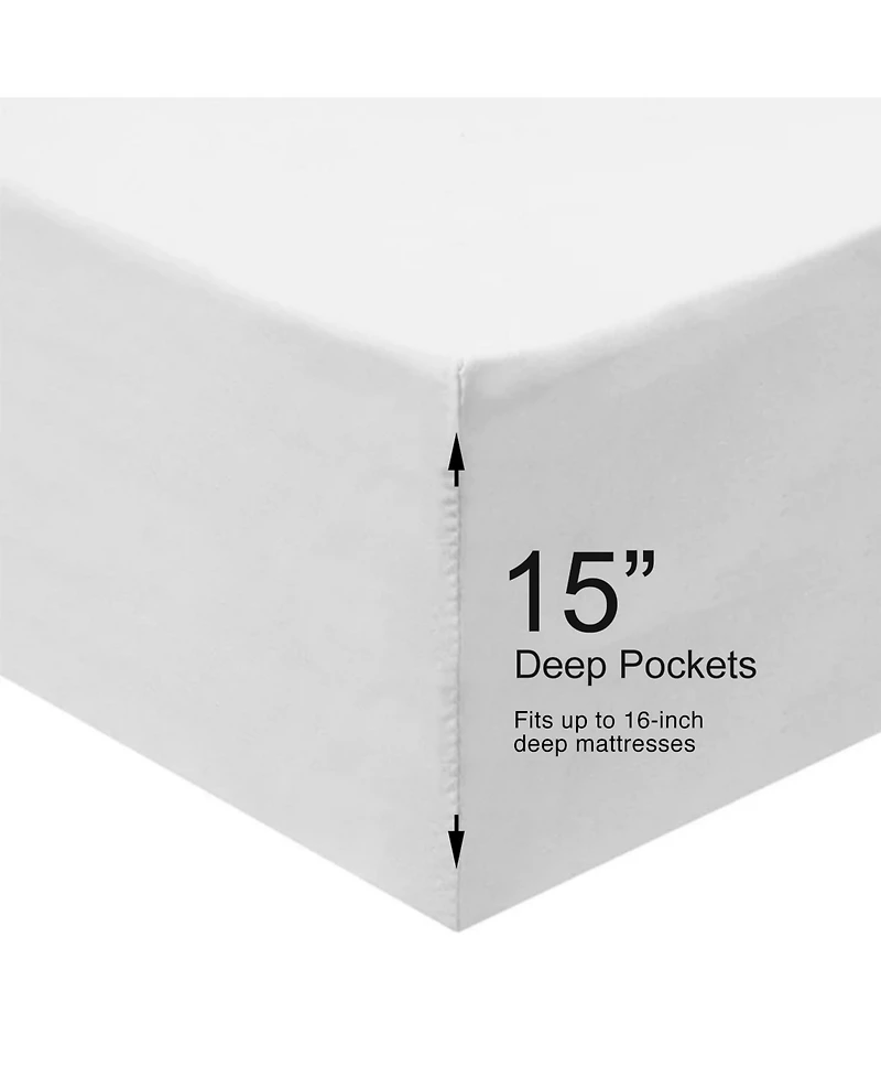 Cotton Fitted Sheet Only - Solid 600 Thread Count