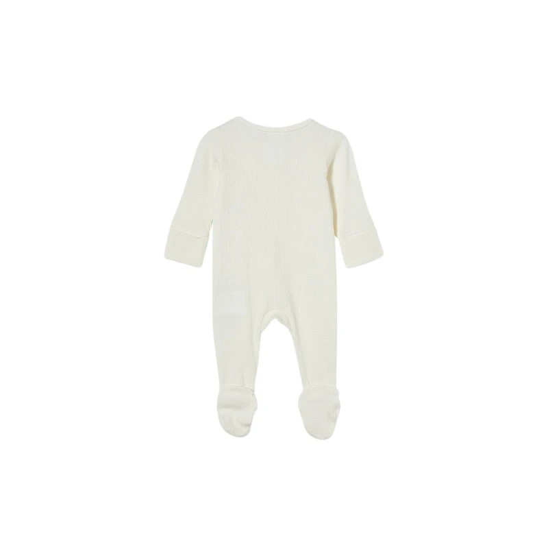 Cotton On Baby Boys Pointelle Zip All One Romper
