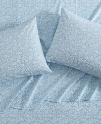 Laura Ashley 200-Thread Count Cotton Percale 4 -Pc. Sheet Set, King