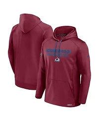 Fanatics Men's Burgundy Colorado Avalanche Authentic Pro Rink Fleece Pullover Hoodie