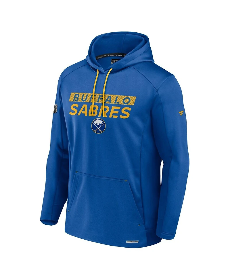 Fanatics Men's Royal Buffalo Sabres Authentic Pro Rink Fleece Pullover Hoodie