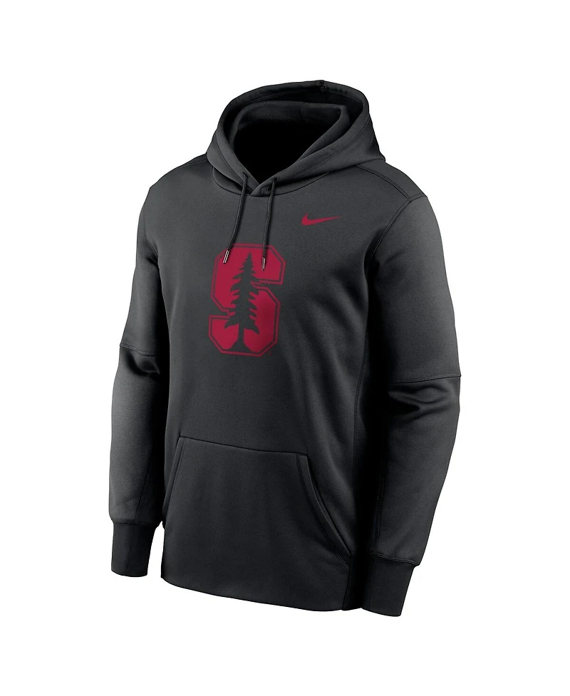 Nike Men's Black Stanford Cardinal Color Pop Performance Fleece Pullover Hoodie