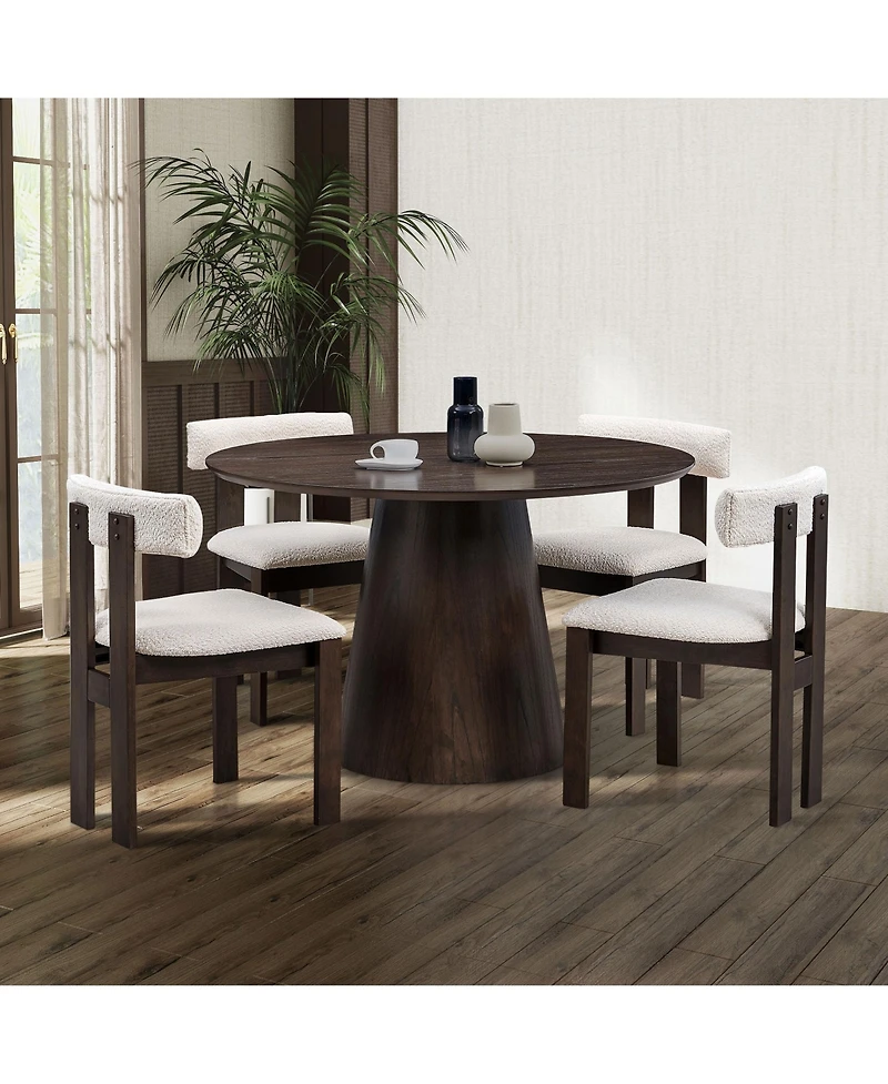 Streamdale Modern Boucle Dining Chairs, Set of 2