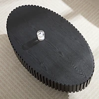 Streamdale Ellipse Coffee Table with Sturdy Pedestal