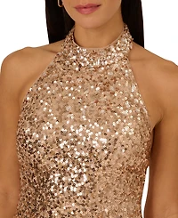 Adrianna Women's Sequin Halterneck Sheath Dress