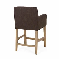 26-Inch Upholstered Counter Height Bar Stool with Wood Legs, Accent Chair for Kitchen or Living Room (1PK)-The Pop Home