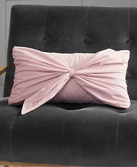 Juicy Couture Velvet Bow Decorative Pillow, 10" x 18"