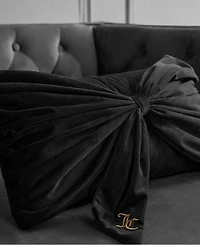 Juicy Couture Velvet Bow Decorative Pillow, 10" x 18"