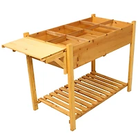 Streamdale Furniture 8-Pocket Elevated Garden Bed with Side Table and Shelf
