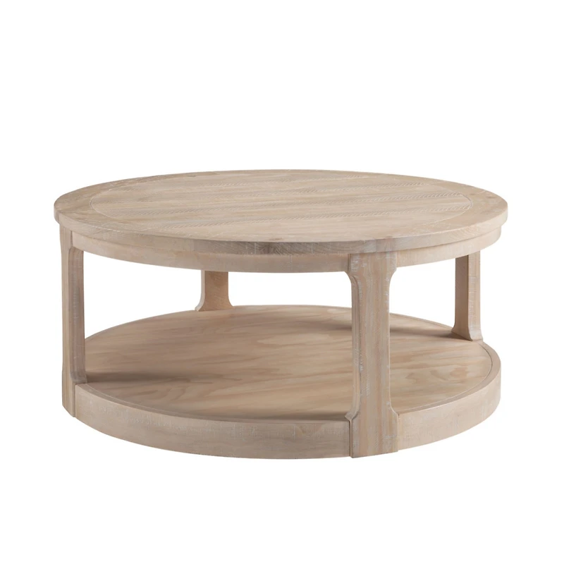 Streamdale Curved 40" Wooden Coffee Table with Wheels
