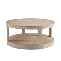 Streamdale Curved 40" Wooden Coffee Table with Wheels