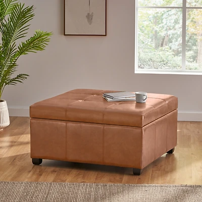 Streamdale Carlsbad Pu Storage Ottoman