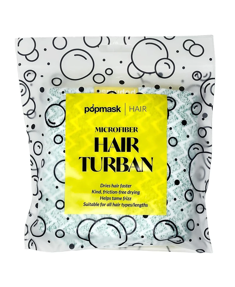 Popmask Fast-Drying Microfibre Hair Towel Green – Perfect for Healthy, Frizz-Free Hair