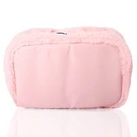 Peanuts Snoopy Fluffy Cosmetic Bag for Travel - Soft Plush Toiletry Makeup Cosmetic Jewelry Pouch