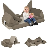 Qaba Kids Foam Climbing Blocks, 12 Pieces Climbing Toys for Toddlers