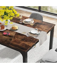 Tribesigns 71"x35.4" Dining Table, Industrial Kitchen Table for 6-8 Person, Rectangular Dinner Table for Dining Room Kitchen Living Room, with Heavy D