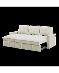 Streamdale Reclining Sofa Bed with Usb, Charging Ports, Storage