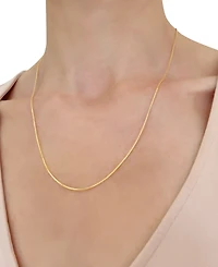 14k Gold Necklace, 20" Diamond Cut Wheat Chain (9/10mm)