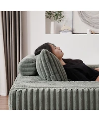 Streamdale 75" Cozy Corduroy Sofa Chair, No Assembly