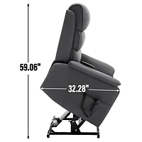 Streamdale Cat-Proof Leather Power Lift Recliner Chair with Massage
