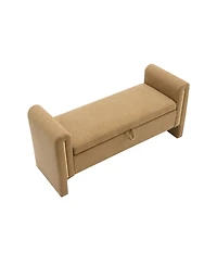 Streamdale Modern Teddy End Bench with Arms & Storage
