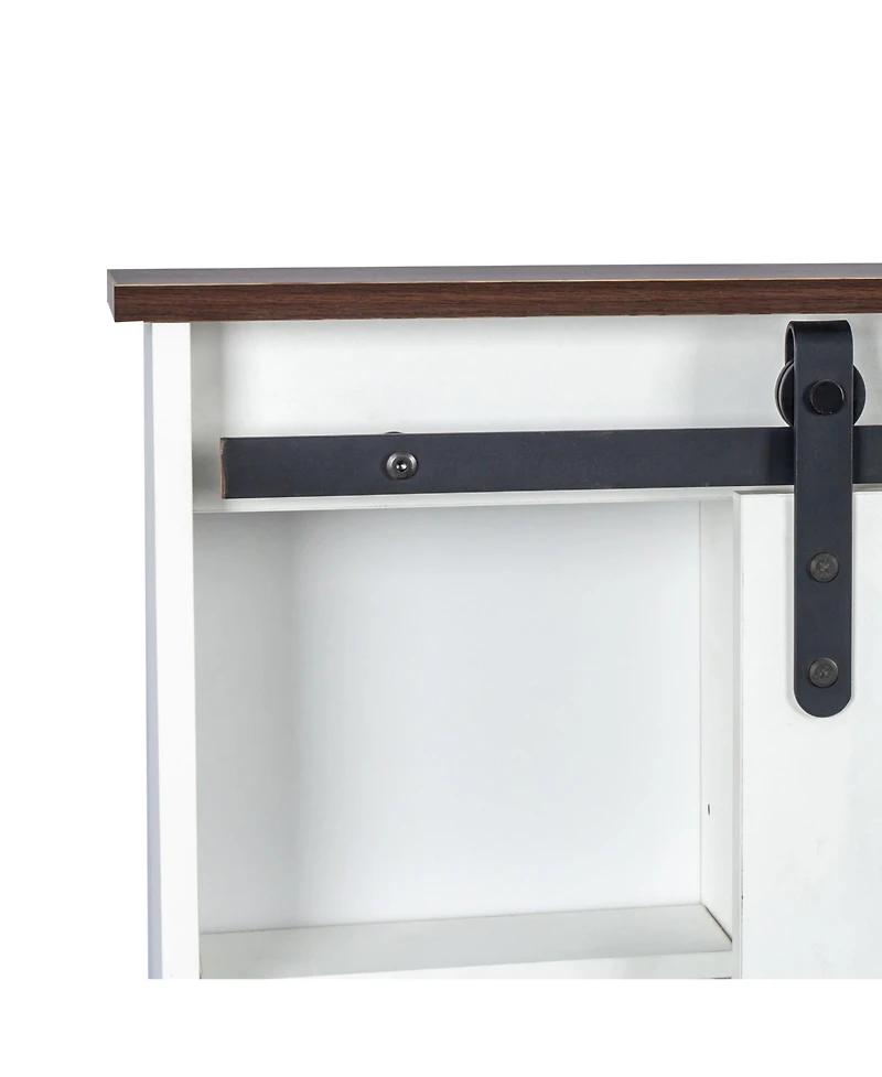 Streamdale Farmhouse Vanity with Mirror, Lights & Storage