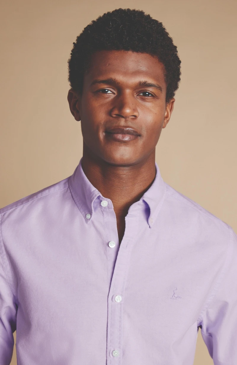 Charles Tyrwhitt Men's Slim Fit Button-Down Washed Oxford Shirt