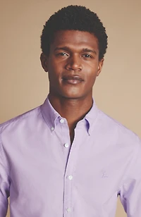 Charles Tyrwhitt Men's Slim Fit Button-Down Washed Oxford Shirt