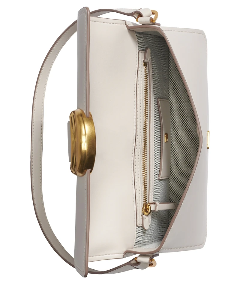 Donna Karan New York Valley Stream Leather Buckle Shoulder with Removable Strap