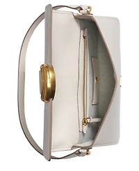 Donna Karan New York Valley Stream Leather Buckle Shoulder with Removable Strap
