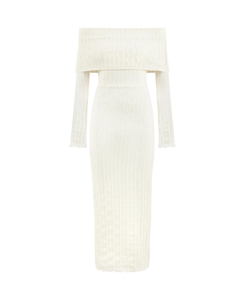 Nocturne Women's Off the Shoulder Layered Design Dress