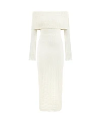 Nocturne Women's Off the Shoulder Layered Design Dress
