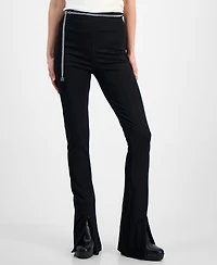 Hugo Women's High-Rise Chain-Belt Bootcut Pants